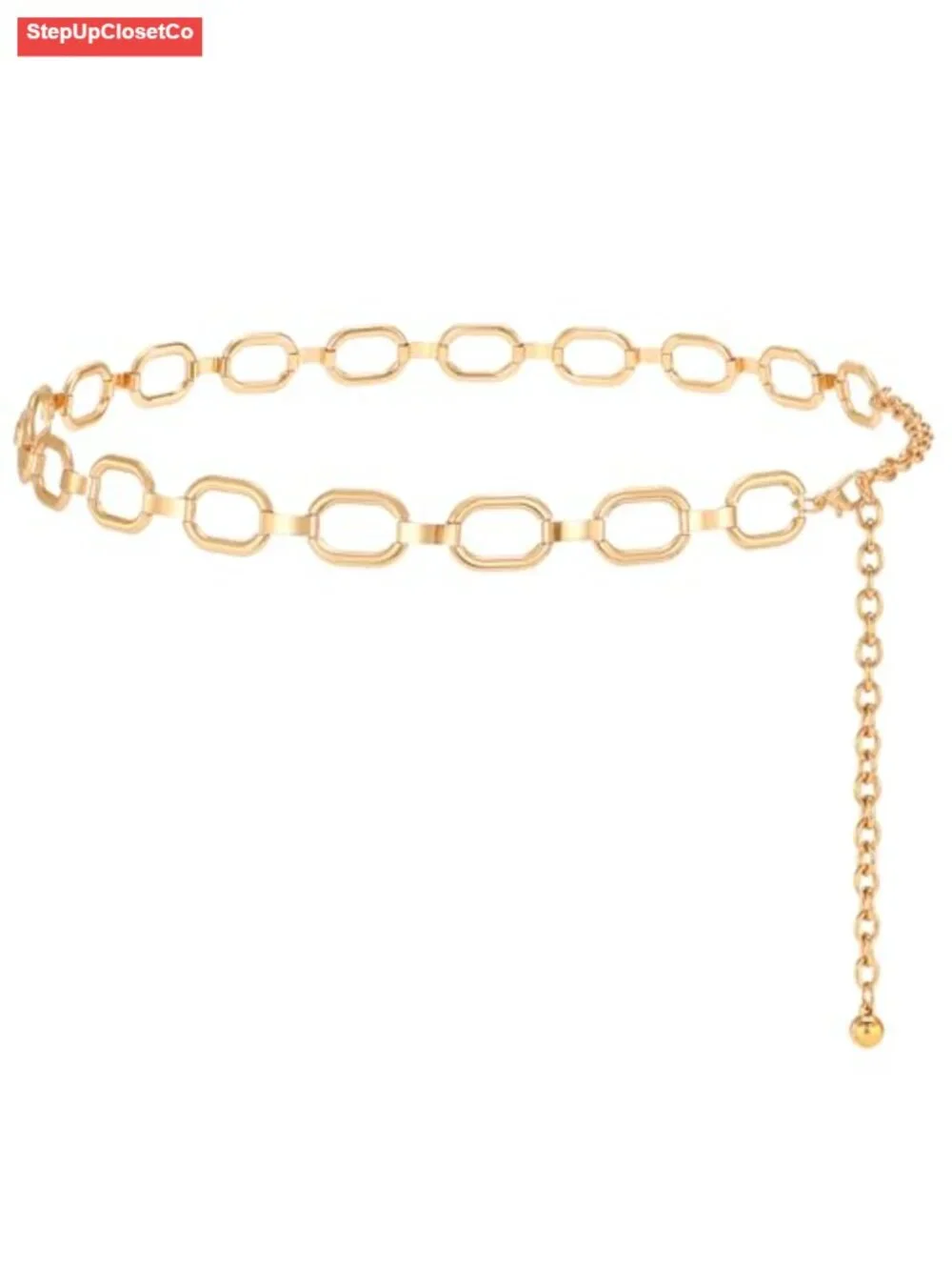 Fashion Chain Belt for Women, Clunky Link Metal Waist Belt for Dresses